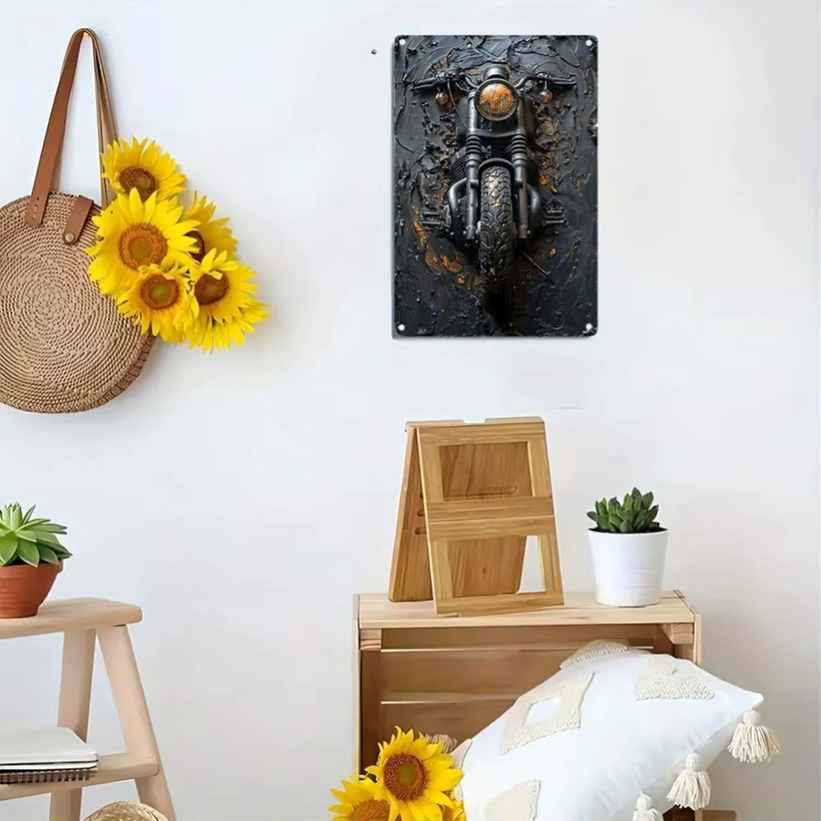 Vintage Motorrad Wandkunst aus Metall von Potdemiel zur Wandmontage - Bild 3