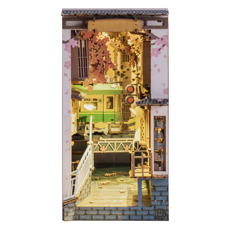 Robotime Rolife Book Nook DIY Holz Miniatur Haus Sakura Densya TGB01 mehrfarbig - Bild 4