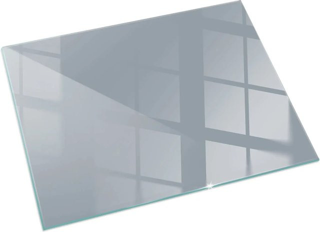 Tulup Glasplatte für Kamin in Grau, Bodenplatte für Kaminofen, B/T: 60 x 40 cm - Bild 1