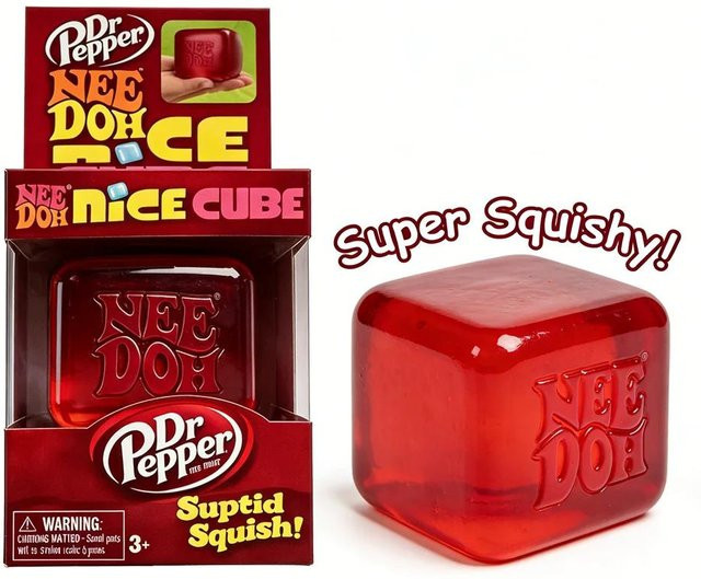 Dr Pepper NeeDoh Nice Cube Squishy, Knetwürfel - Bild 1