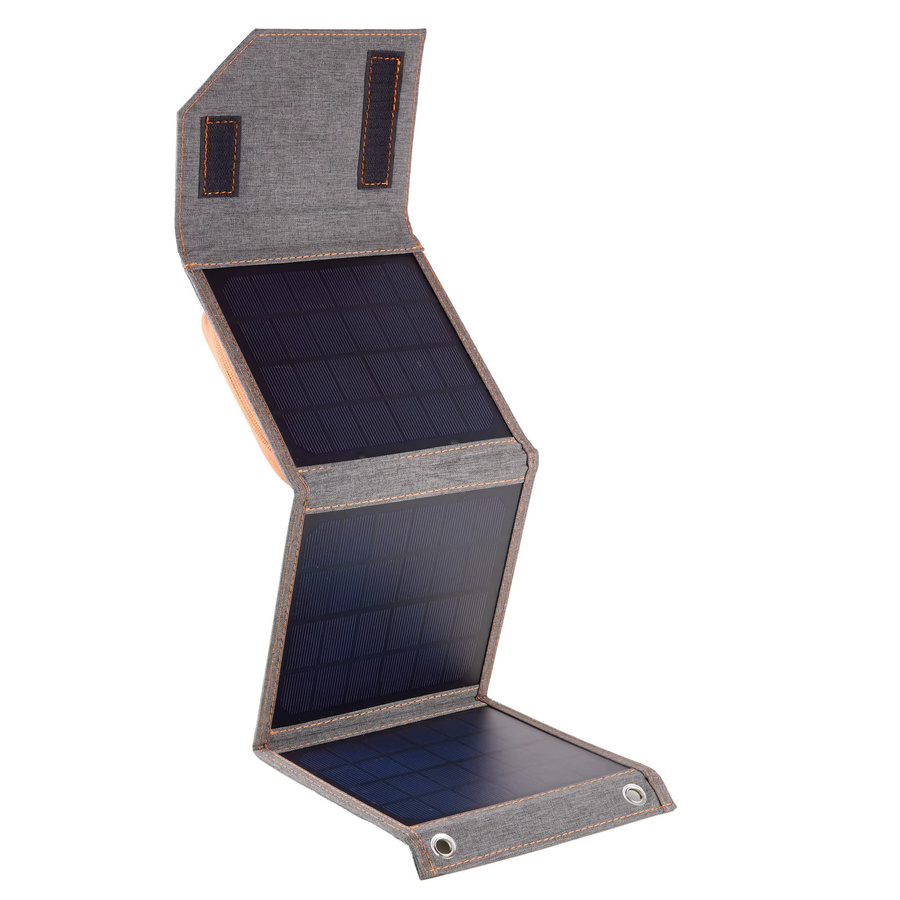 ELEGEEK Tragbares Solarpanel 15W Faltbares Solarladegerät mit USB-Ausgang in Silber/Grau für Camping und Outdoor - Bild 6