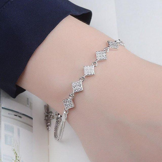 Armband Allbestart, 925 Silber, Kristall, Perle, Damen - Bild 1