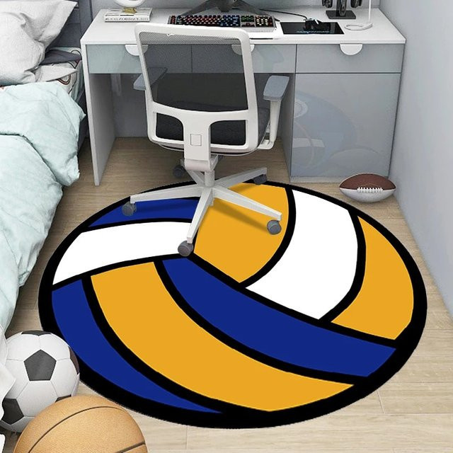 Runder Teppich ALL STARS mit Sportball-Muster in Multicolour für Schlafzimmer und Home Office - Bild 1