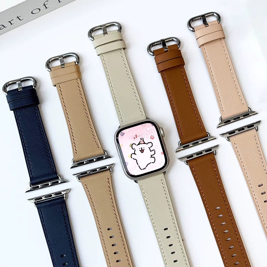 Kebitt Uhrenarmband Leder, kompatibel mit Apple Watch, 42 mm, 45 mm, 46 mm, 49 mm - Bild 6