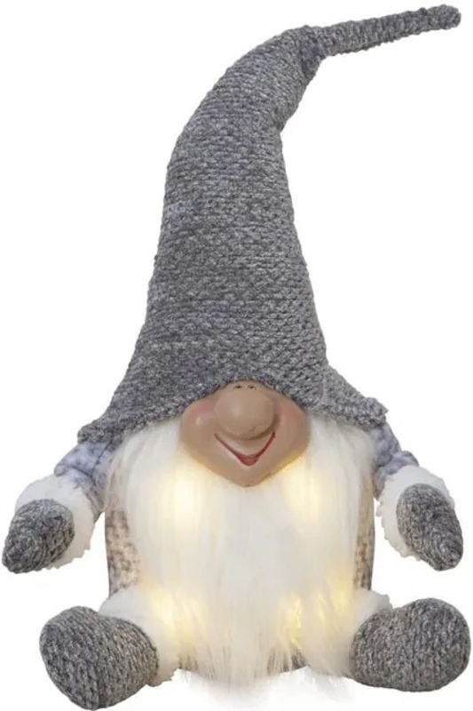 Star Trading LED Weihnachtswichtel Joylight in Grau mit 4 LEDs, batteriebetrieben, Höhe: 34 cm - Bild 1