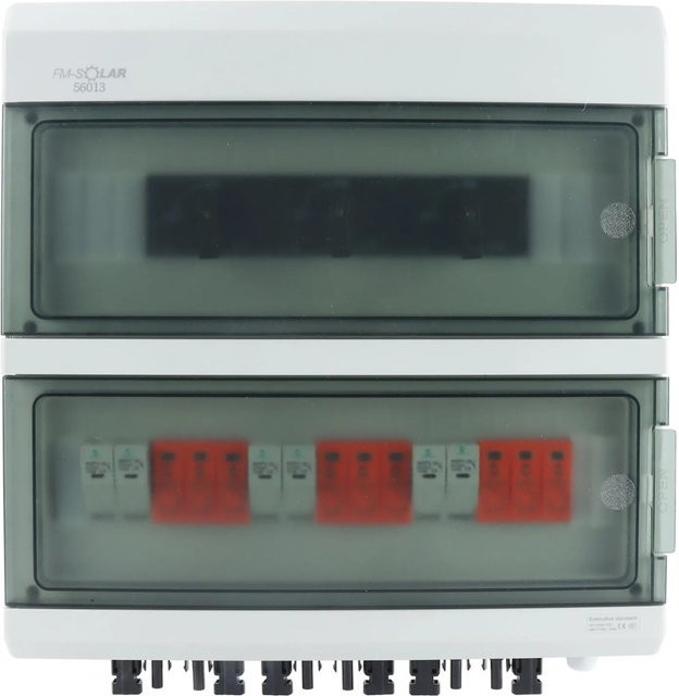 Sola DC-Anschlussbox mit Dreh-Trennschalter, T2 Überspannungsschutz, 3/3 1000V Generatoranschlusskasten, Farbe: Weiß, B/T/H: 42,0 x 38,0 x 32,0 cm - Bild 1