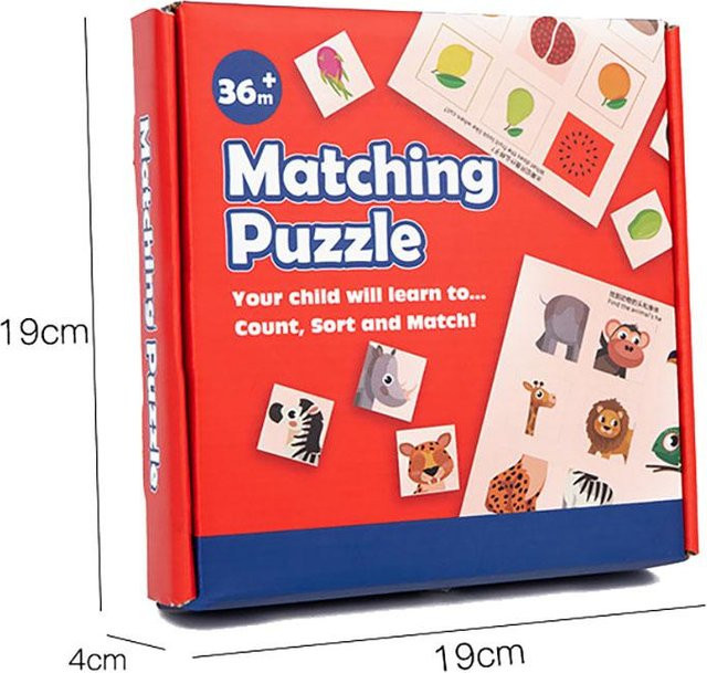 Logikpuzzles Tier Frucht, Zuordnungsspiel, Montessori Spielzeug, ab 3 Jahre - Bild 1