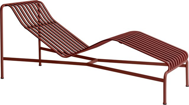 HAY Palissade Chaise Longue in Rot aus pulverbeschichtetem Stahl - Bild 1