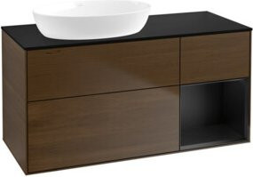 V&B Waschtischunterschrank Finion in Blau Lackiert mit Regal, Breite: 120 cm, Tiefe: 50,1 cm, Höhe: 50,1 cm - Bild 1