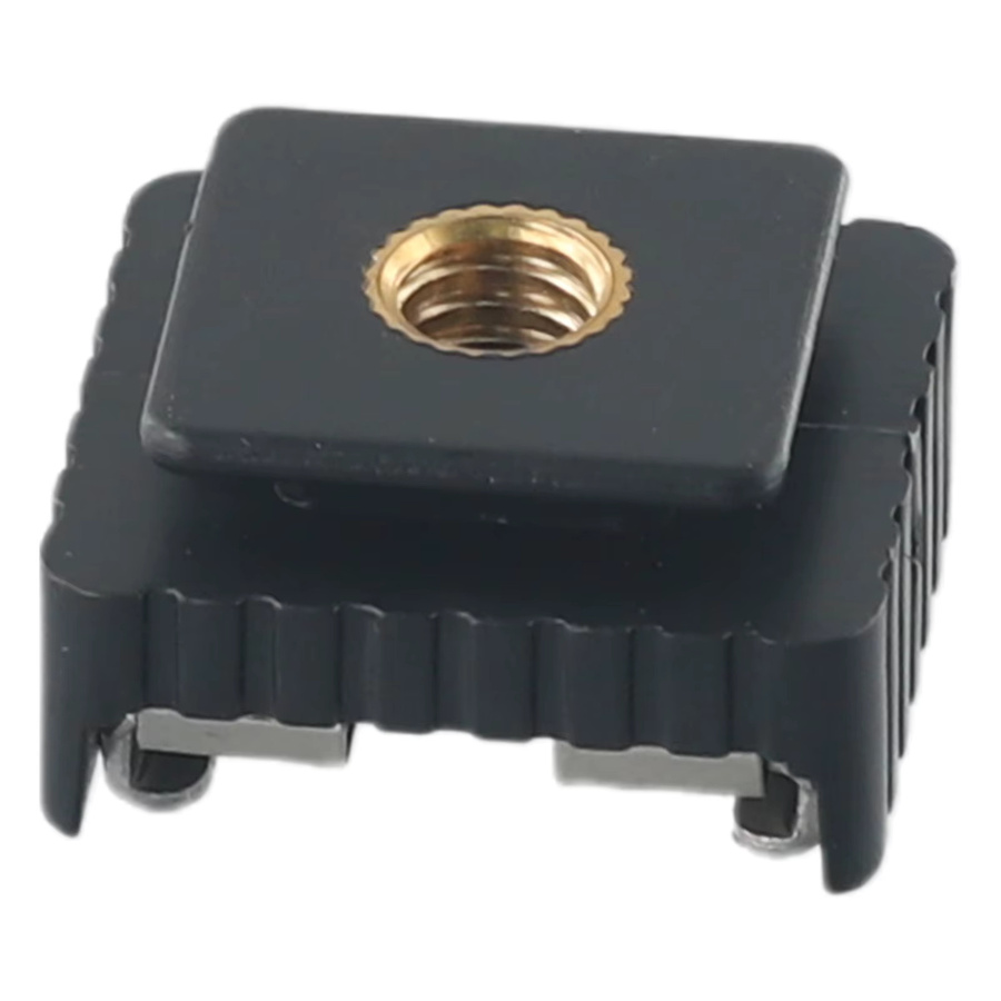 Blitz-Hotshoe-Adapter Schwarz: Standard-Hotshoe auf 1/4-Zoll-Schraube für Blitzgeräte und Stative im Fotostudio - Bild 7