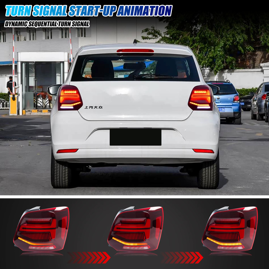 LED-Rückleuchten mit dynamischem sequentiellen Blinker für VW Volkswagen Polo MK5 6R 6C (2009-2017) von carinamoba - Bild 1
