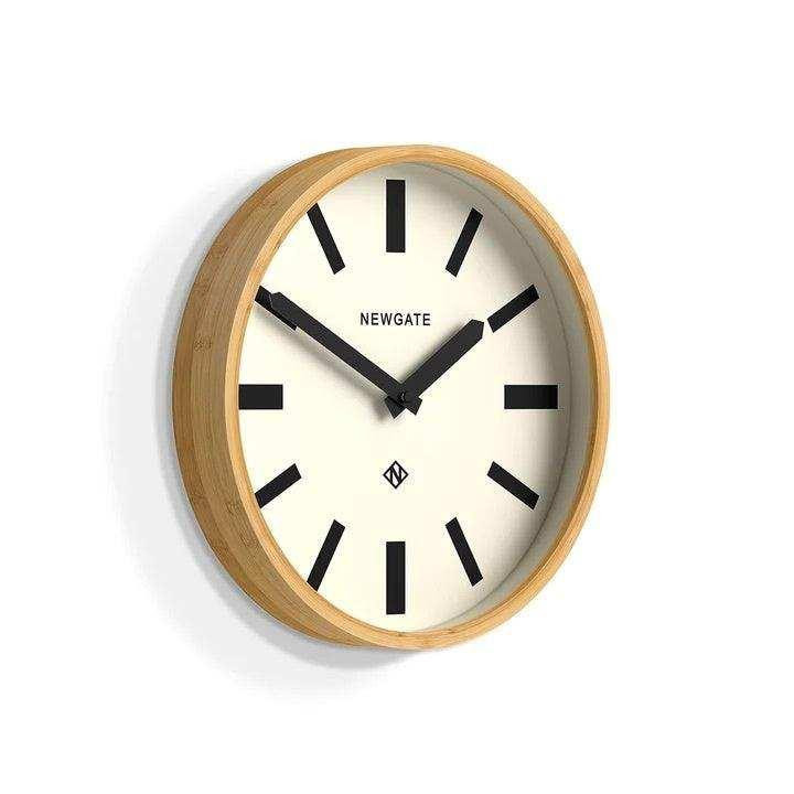 Newgate Bali Wanduhr aus Bambus in Beige und Weiß, rund, Durchmesser: 30 cm - Bild 1