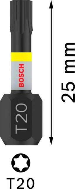 Bosch Impact Control Schrauberbits T20 T-Profil 2-teilig schwarz aus Stahl - Bild 2