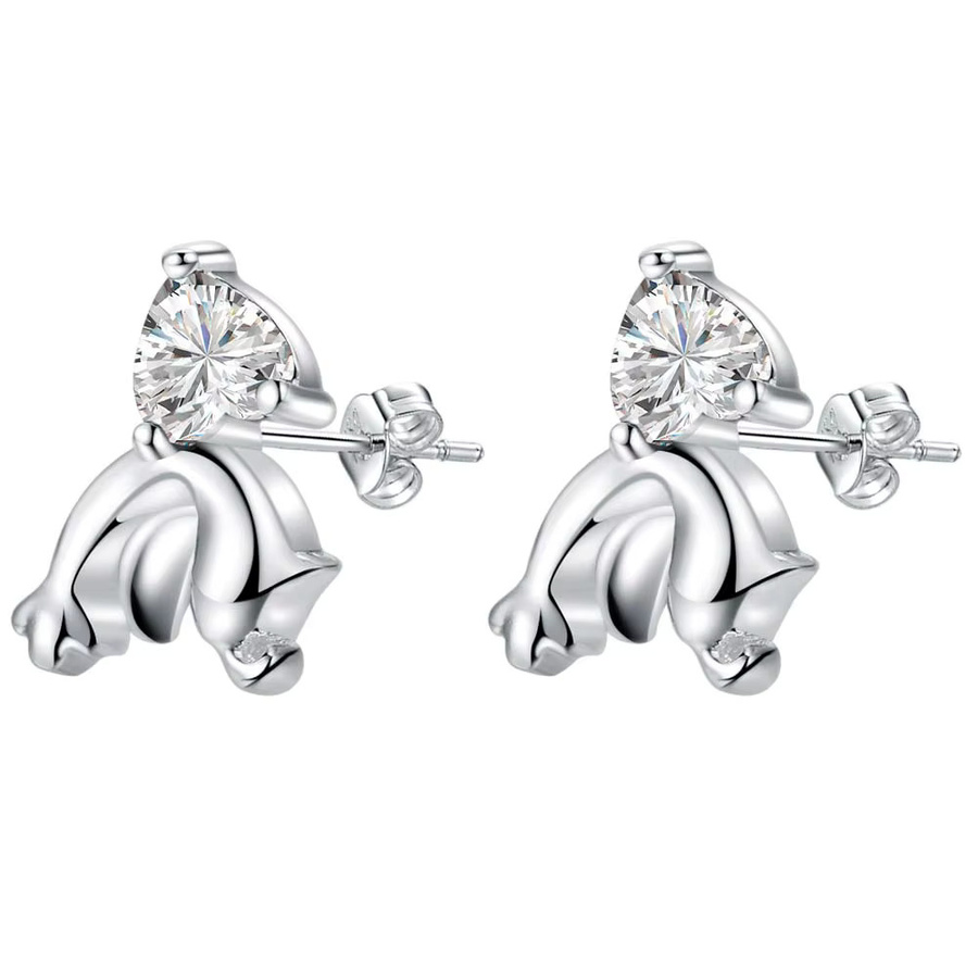 SAY Ohrringe Delfin, 925 Silber, Zirkonia, Damen - Bild 2