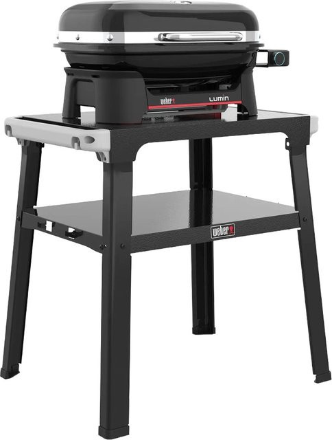 Weber Elektrogrill Lumin Compact Schwarz mit Stand und porzellanemailliertem Gussrost B/T/H: 70 x 55 x 96 cm - Bild 4