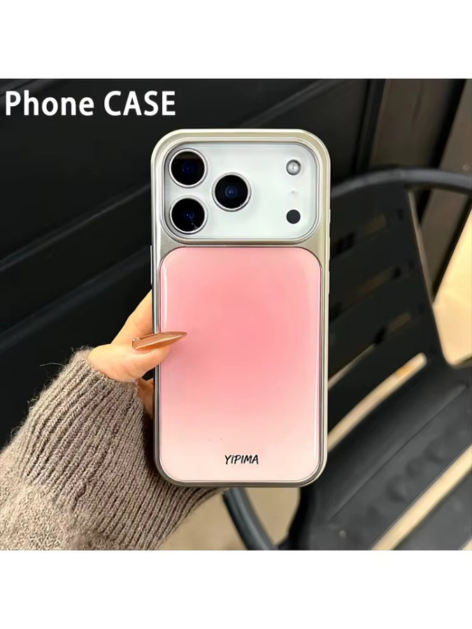 DecoPhone Handyhülle im koreanischen minimalistischen INS-Stil mit Farbverlauf und Epoxidkante in Silber für iPhone XR bis iPhone 17 Pro Max - Bild 4