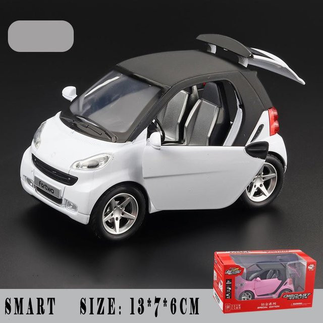Linyi toy car Mercedes Benz Smart Fortwo Micro City Car, Modellauto, 1:32, Metall, Sound & Licht, ab 14 Jahren - Bild 1