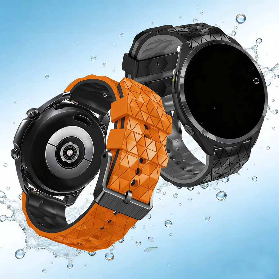 QCTOG Uhrenarmband Silikon, Samsung Galaxy Watch 3, 41mm, 45mm, 46mm, Gear S3 Frontier - Bild 3