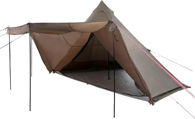vidaXL Tipi-Familienzelt für 8 Personen in Braun, wasserdicht - Bild 1