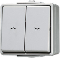 Jung Elektroschalter 639VW Jalousie-Wippschalter Aufputz Grau 1P - Bild 1