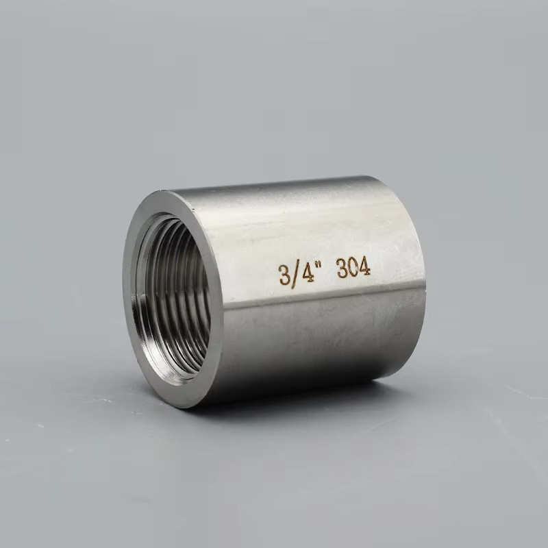 AW Edelstahl Rohrverschraubung Runde Kupplung Buchse Gelenk Stecker Adapter mit BSPP Gewinde in Silber - Bild 2