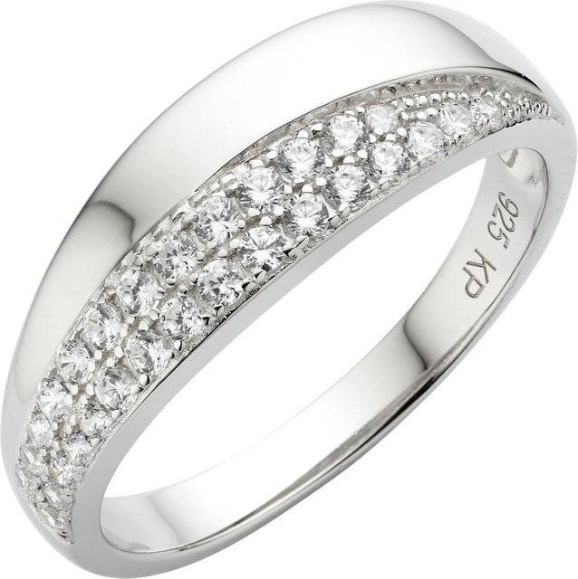 Zeeme Ring 925 Silber, rhodiniert, Zirkonia weiß, Damen - Bild 1