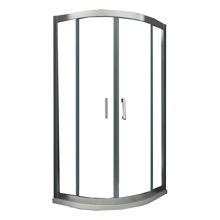 Glasdeals Duschkabine FRESH Viertelkreis Runddusche mit Schiebetür, ESG Sicherheitsglas 6 mm, Easy Clean Beschichtung, Farbe: Transparent/Silber, B/T/H: 90 x 90 x 195 cm - Bild 2
