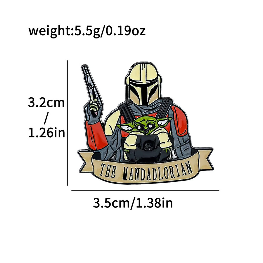 Star Wars Brosche, Cartoon-Emaille, Bunt, Unisex - Bild 2