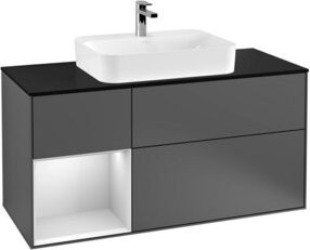 V&B Finion Waschtischunterschrank in Anthrazit, Breite: 120 cm, Tiefe: 50,1 cm, Höhe: 50,1 cm - Bild 1