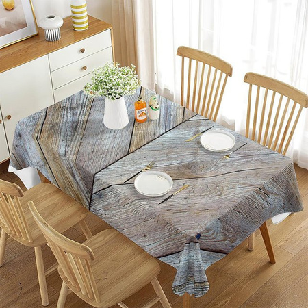 Tischdecke von Fancy Style Studio in Braun mit Holzstruktur-Design für rechteckige Tische, fleckenabweisend, B/T: 70 x 70 cm