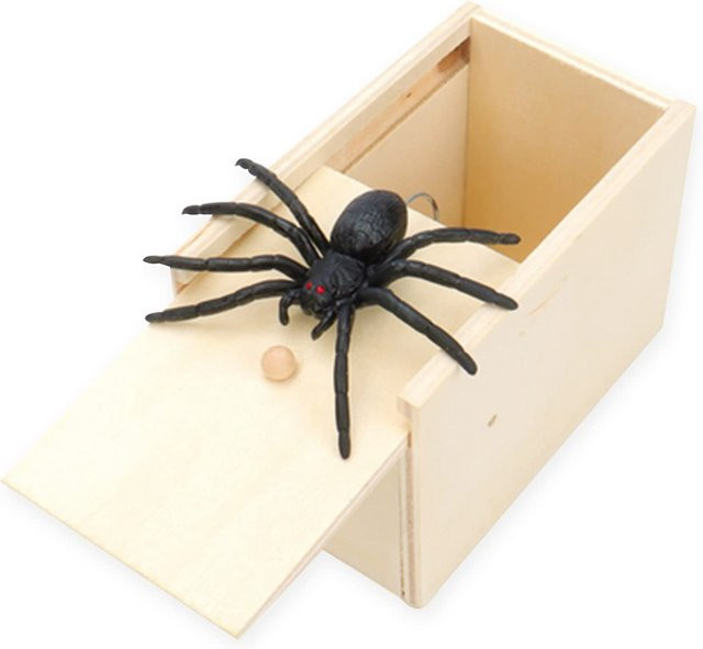 Holz Scherzspinne Schreckkasten, Halloween Spielzeug - Bild 1