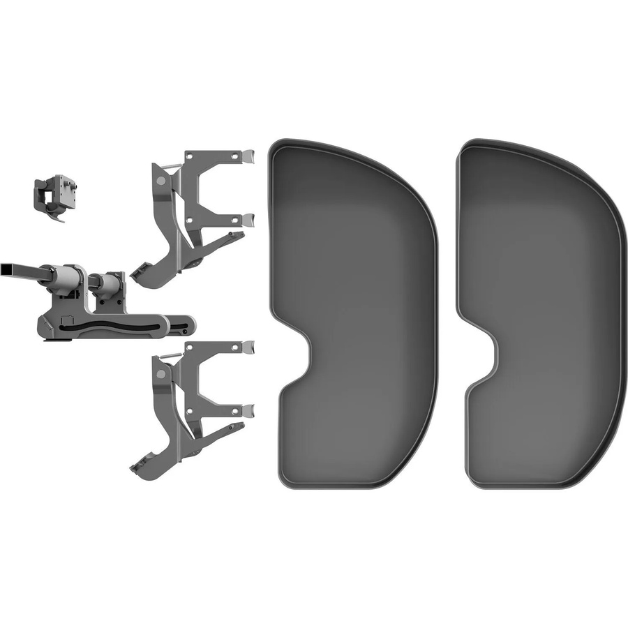 Ninka Eckauszug Trigon Halbkreis Fachboden Rechts Dunkelgrau 450mm mit 2 Drehböden - Bild 2