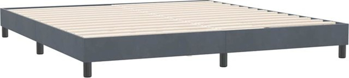 vidaxl Boxspringbett aus Samt und Holzwerkstoff in Anthrazit/Grau B/T/H: 180 x 210 cm ohne Matratze - Bild 1