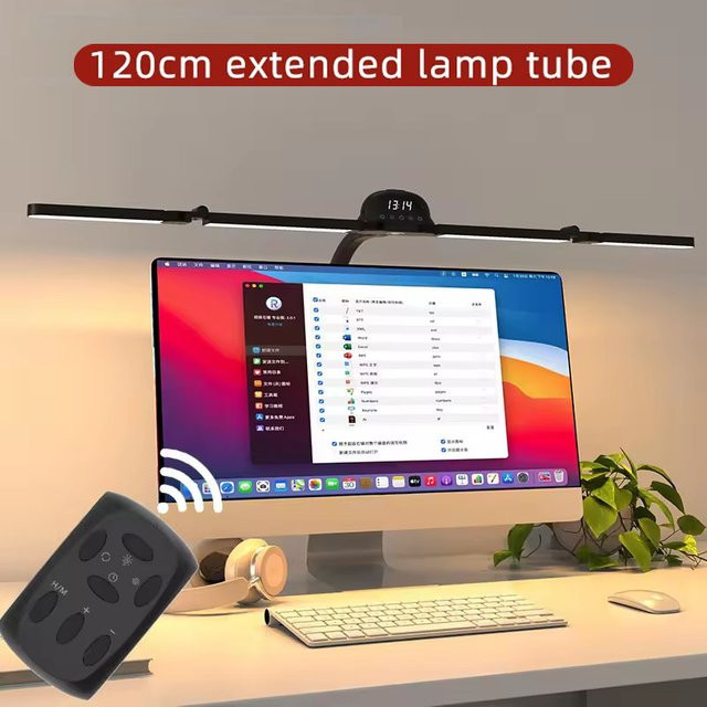 TLEDMP LED-Schreibtischlampe mit RGB-Licht und Klemme in Schwarz, flexible Schwanenhals-Leuchte für Home Office und zum Lesen - Bild 1