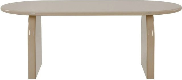 Vente-unique Esstisch Felyria in Beige, rechteckig mit glänzender MDF-Oberfläche, Breite: 200 cm - Bild 1