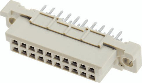 HARTING Federleiste 09242206824 in Beige mit 2 Reihen - Bild 1
