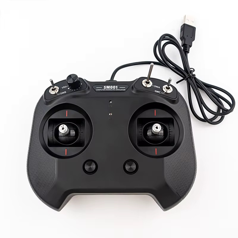 Flysky SM001 6/8-Kanal RC-Simulator in Schwarz für Helikopter, Flugzeuge, Segelflugzeuge und FPV-Drohnen, unterstützt FMS G3/G3.5/G4/G5/G6/G7 5.0 XTR VRC - Bild 4