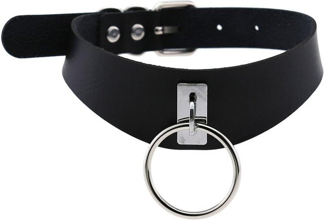 DIEZI Halskette, Leder, Schwarz, Damen, Vintage - Bild 1