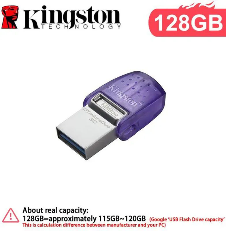 Kingston DataTraveler microDuo 3C USB-Stick mit 128 GB und USB-C sowie USB-A Anschluss - Bild 2