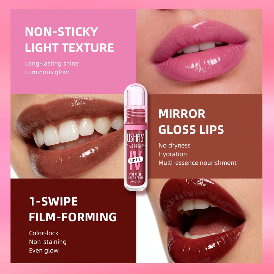 USHAS Lipgloss, Spiegelwasser-Effekt, Unisex - Bild 4