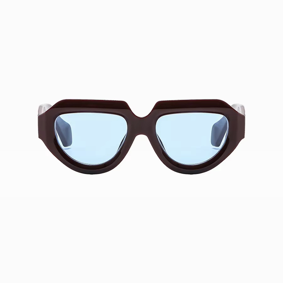 CAIPAI Sonnenbrille Damen, Vollrand, unregelmäßig, braun, Kunststoff - Bild 2