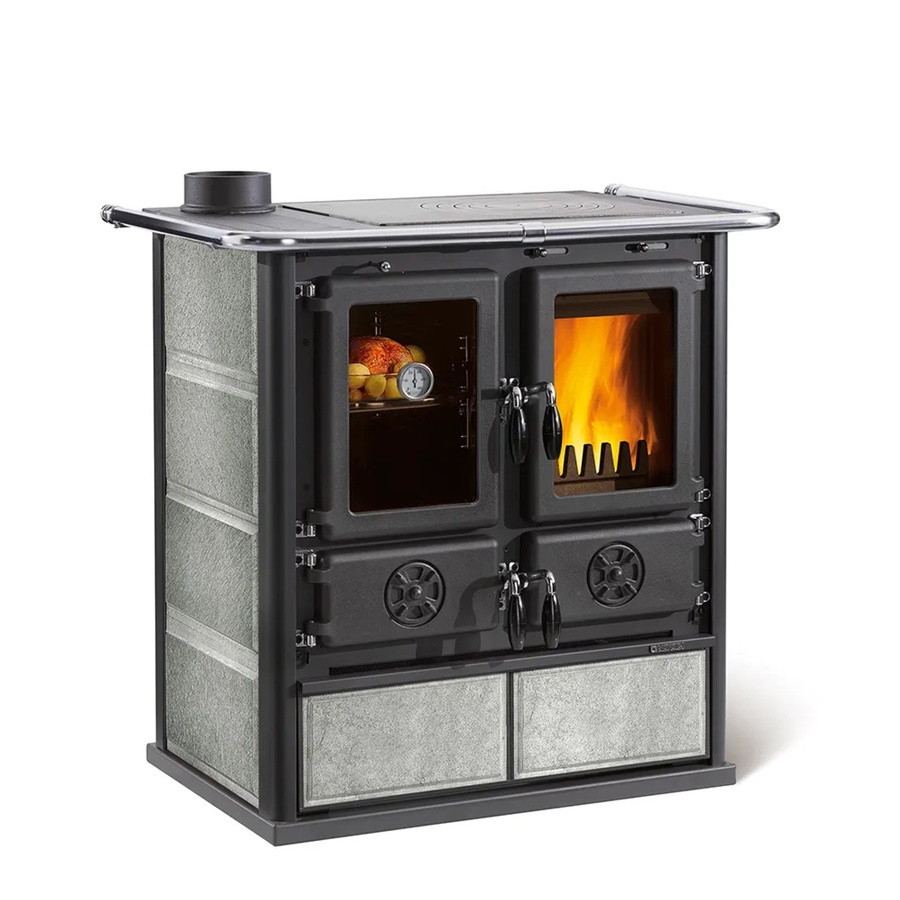 La Nordica-Extraflame Holzherd Rosetta Sinistra in Beige/Grau mit Naturstein 7,9 kW - Bild 2
