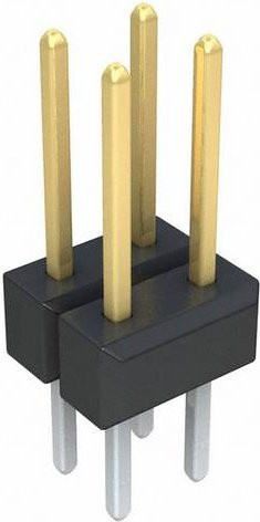 Molex Stiftleiste Standard 2 Reihen in Schwarz und Gold - Bild 1