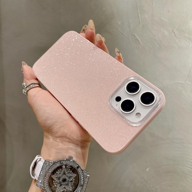 IMD Luxus Glitzer Pailletten Handyhülle für Apple iPhone 16 15 14 13 12 Pro Max 11 Plus in Pink, stoßfeste Acryl Hartschale - Bild 1