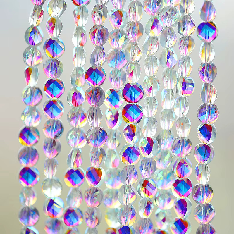 QIAO Glasperlen, 6mm, facettiert, Kristall, Bunt, Unisex - Bild 5