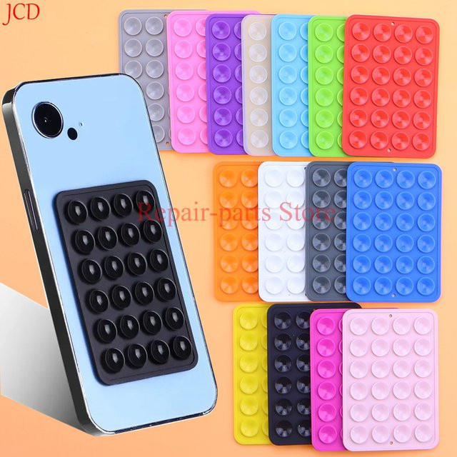2er-Set Silikon Handyhalterung mit starkem Saugnap und Anti-Rutsch-Grip in Lila und Multicolour - Bild 1