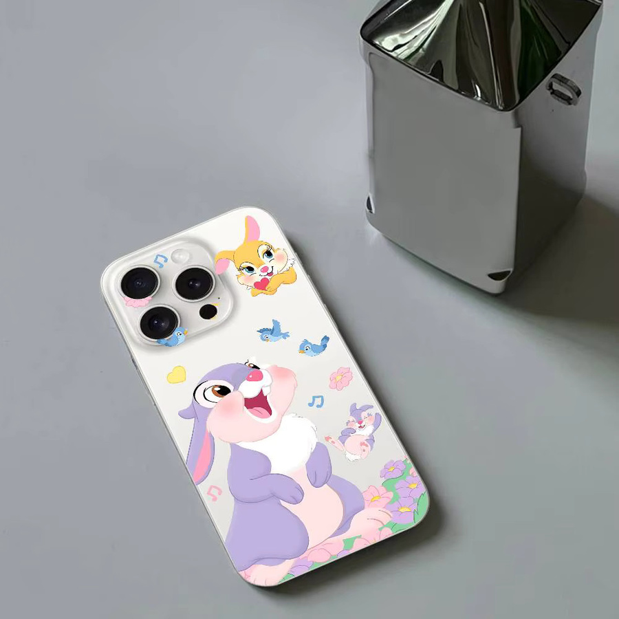 T-Thumper B-Bunny Handyhülle für iPhone 11 bis 17 Pro Max Plus und XS XR kompatibel, transparente weiche Schutzhülle - Bild 4