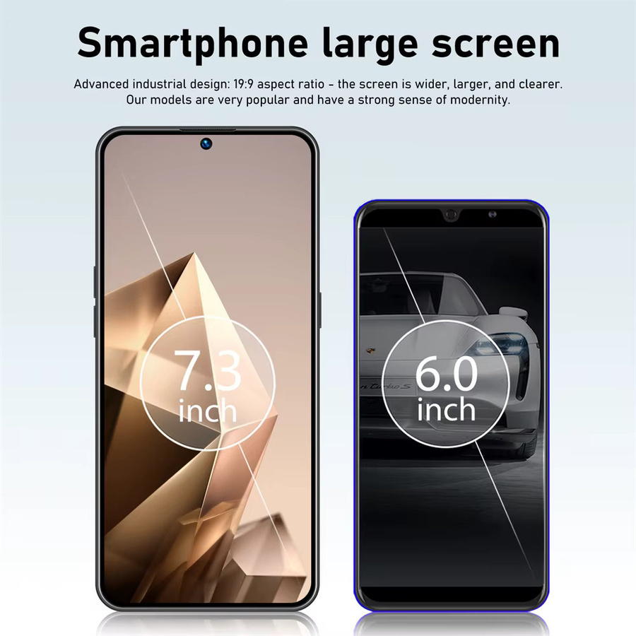 CHOTOG S26 Ultra Smartphone mit 7,3 Zoll Display, Android 15, 5G, Dual-SIM und 7800mAh Akku, Farbe: Blau, Globale Edition - Bild 4