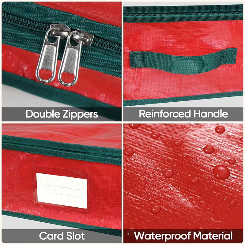 Roter Aufbewahrungsbehälter für Geschenkpapier aus Kunststoff, Organizer für bis zu 27 Rollen mit 3,5 cm Durchmesser zur Aufbewahrung unter dem Bett - Bild 6