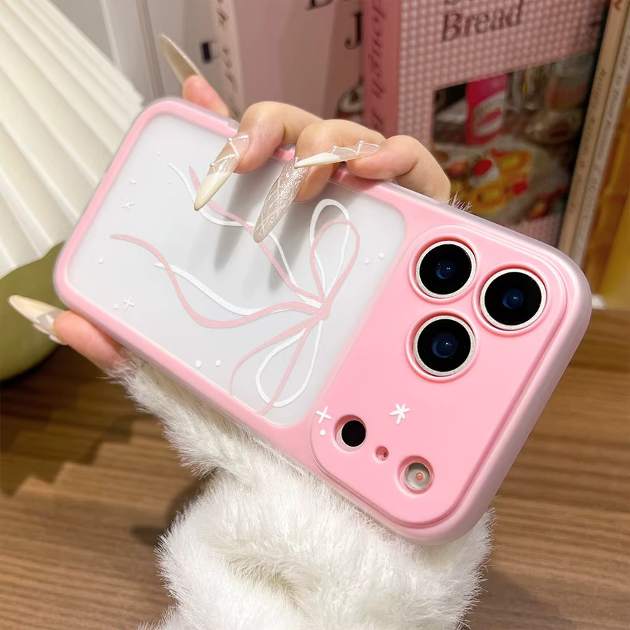 Y2K Handyhülle mit Schleifen- und Blumenmuster für Apple iPhone 17 Pro Max, 16, 15, 14, 13 in Pink - Bild 5